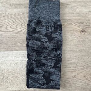 GYMSHARK Camo Leggings - Black